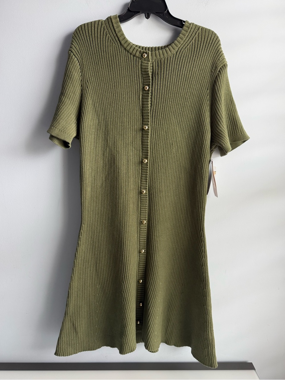 French Connection Women's Olive Green Mini Sweater Dress Size XXL